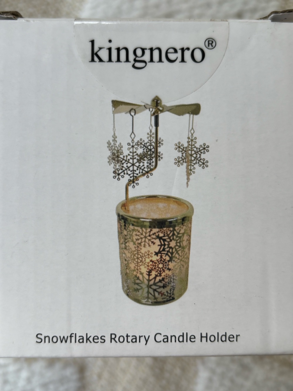 ✨HOST PICK✨- Kingnero Silver Snowflake Rotary Candle Holder - Picture 3 of 6